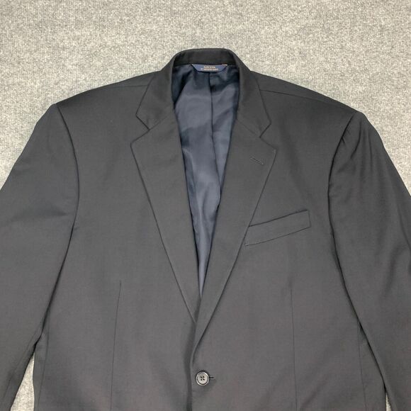 Brooks Brothers Blazer Mens 43R Black Wool 1818 Madison 2 Button Notch Lapel - Picture 3 of 14